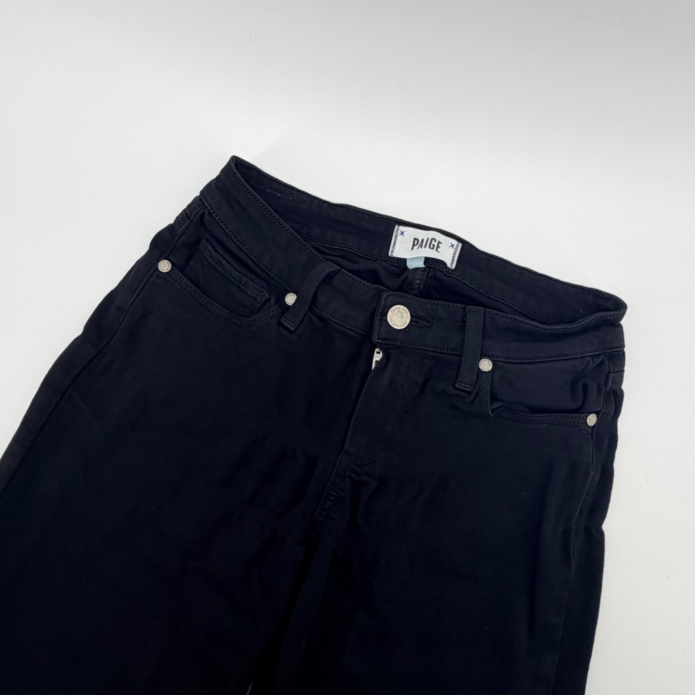 PAIGE Verdugo Ankle Jeans Womens 26 Black Skinny Mid Rise Stretch Denim